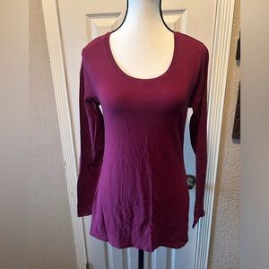 Burgundy No Boundries large long sleeve tshirt